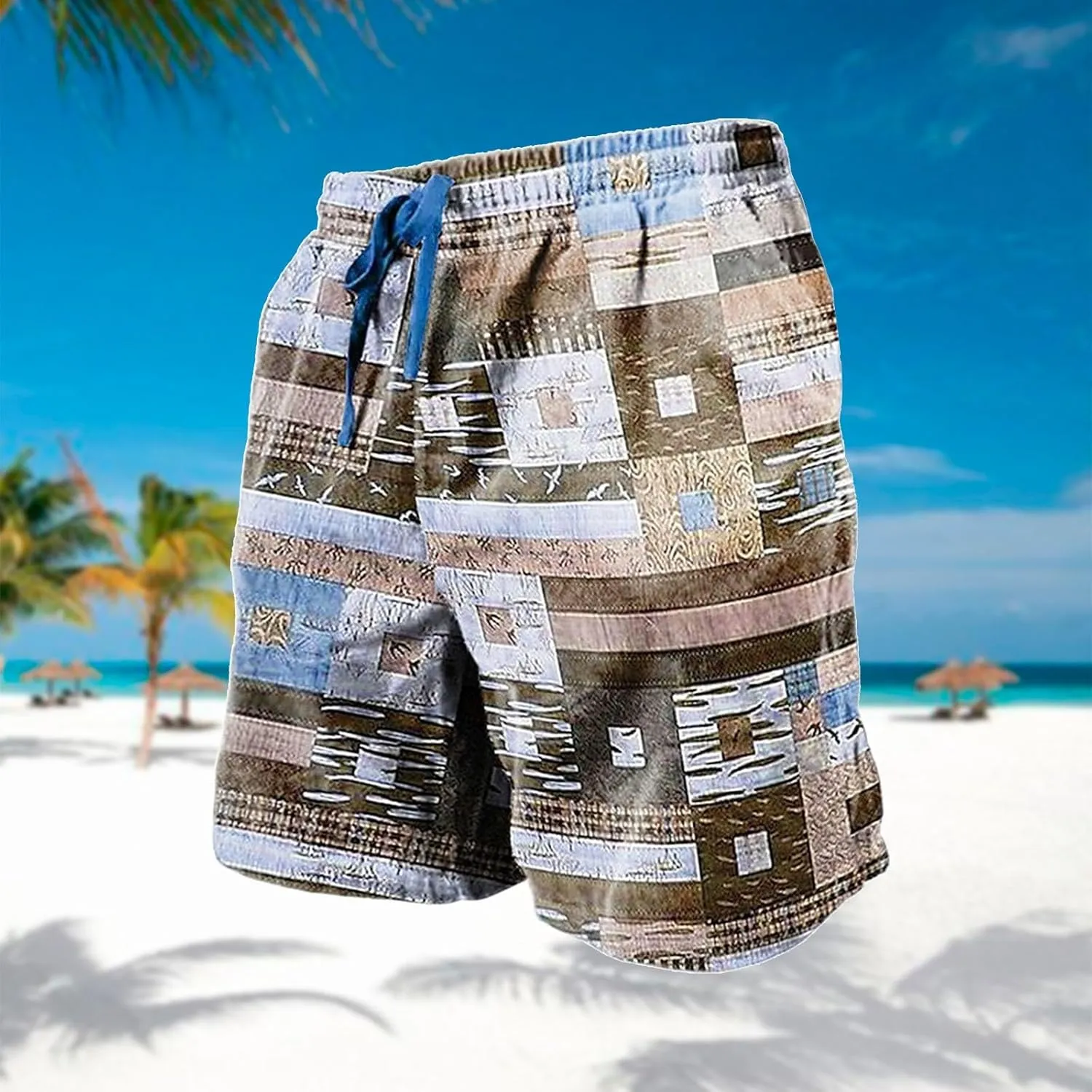 Mens Swim Trunks Quick Dry Board Shorts with Side Pockets and Mesh Lining Funny Swimwear Bathing Shorts Breathable Fit 2025