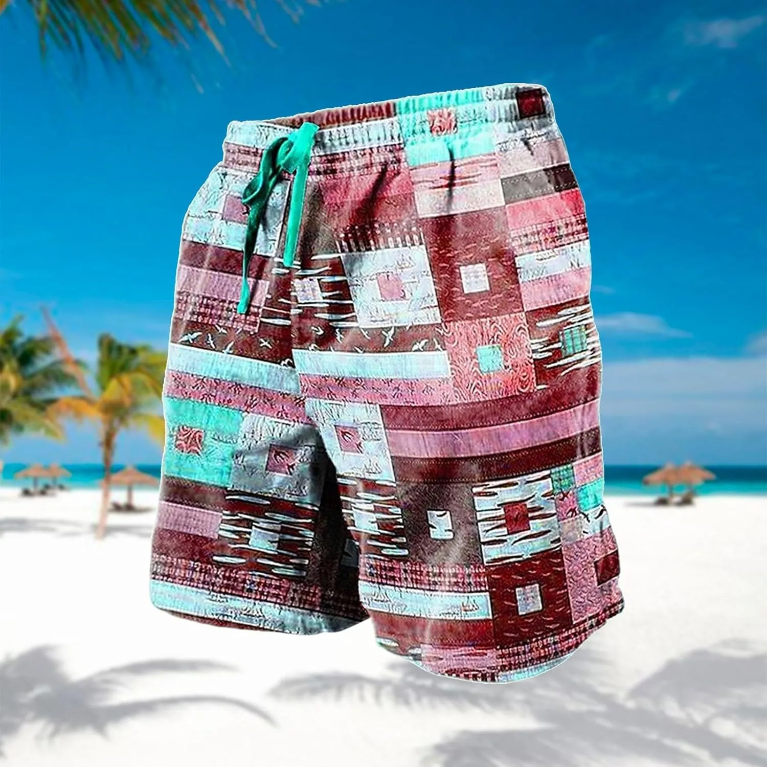 Mens Swim Trunks Quick Dry Board Shorts with Side Pockets and Mesh Lining Funny Swimwear Bathing Shorts Breathable Fit 2025