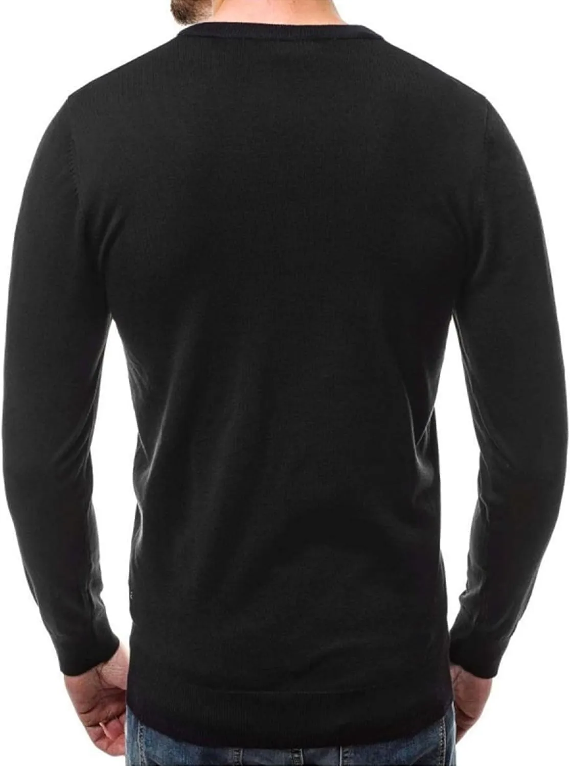 Men's V Neck Casual Lightweight Cardigan Soft Long Sleeve Sweaters Pocket Button Down Knitted Open Sweater