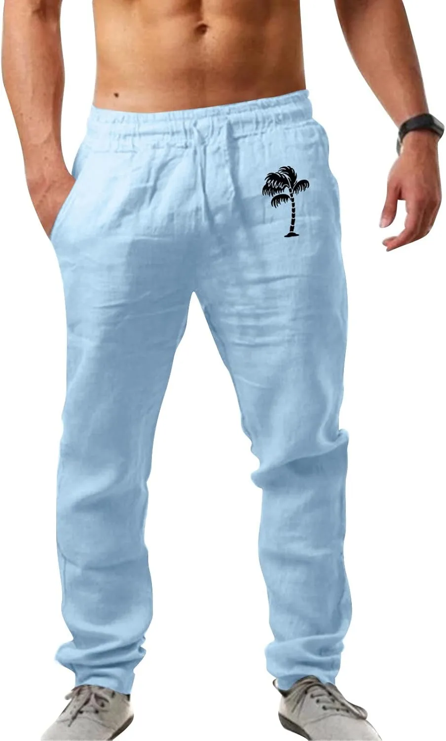 Mens Workout Cargo Sweatpants Fit Sport Pants Lightweight Tactical Pant Hiking Jogger with Multi-Pocket Men Outdoor