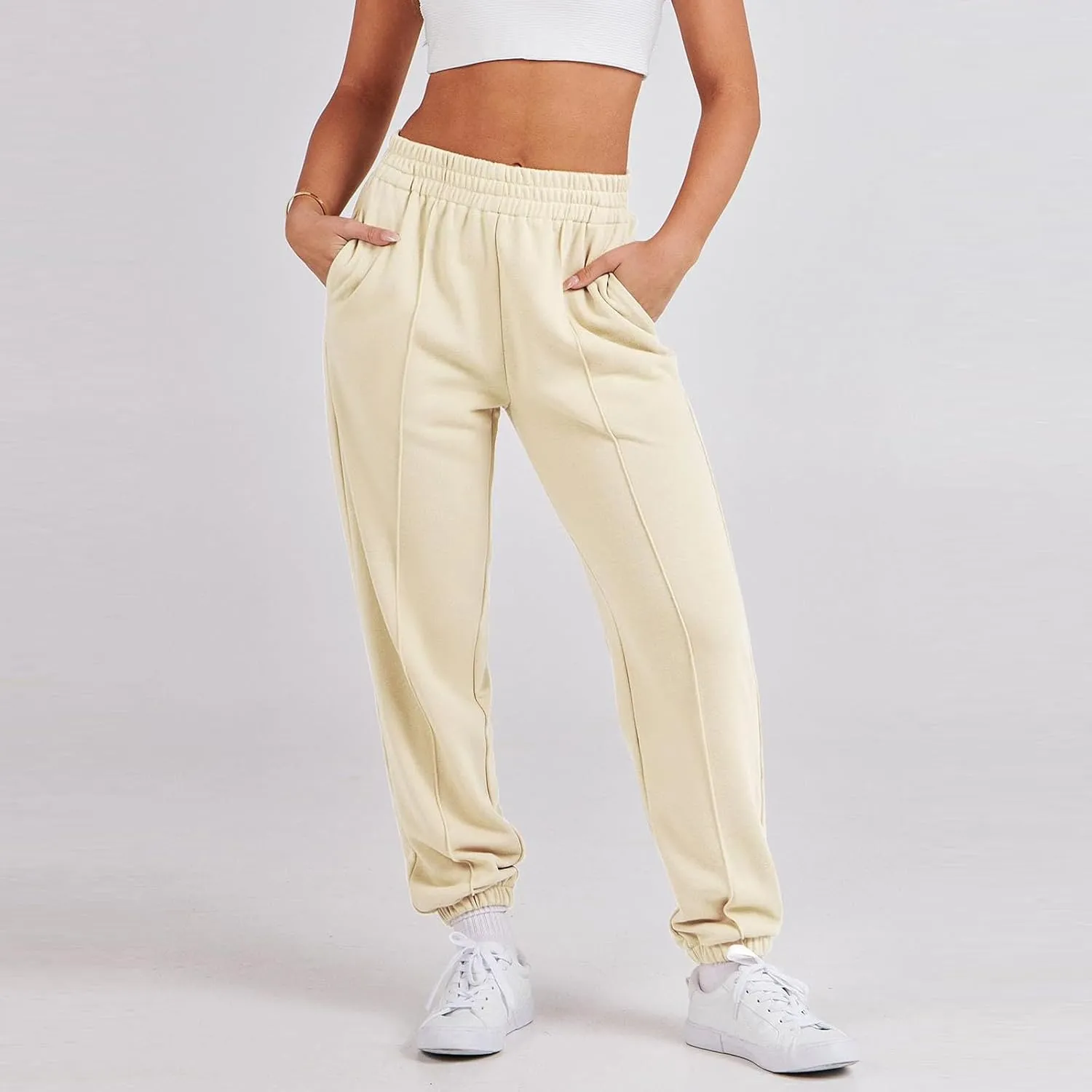 midelxp Womens Joggers Sweatpants with Pockets High Waisted Athletic Jogger Pants Baggy Lightweight Comfy Lounge Trousers