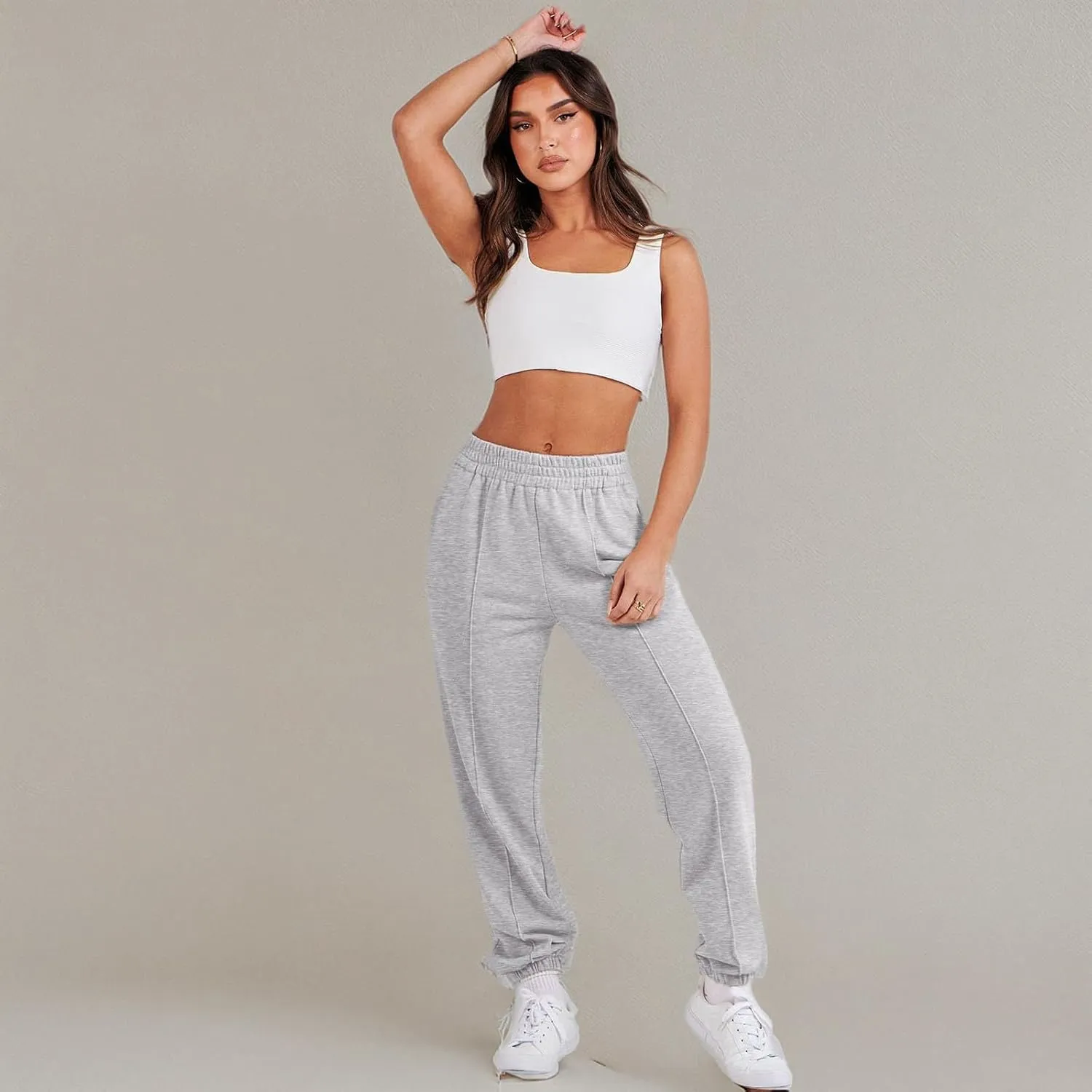 midelxp Womens Joggers Sweatpants with Pockets High Waisted Athletic Jogger Pants Baggy Lightweight Comfy Lounge Trousers