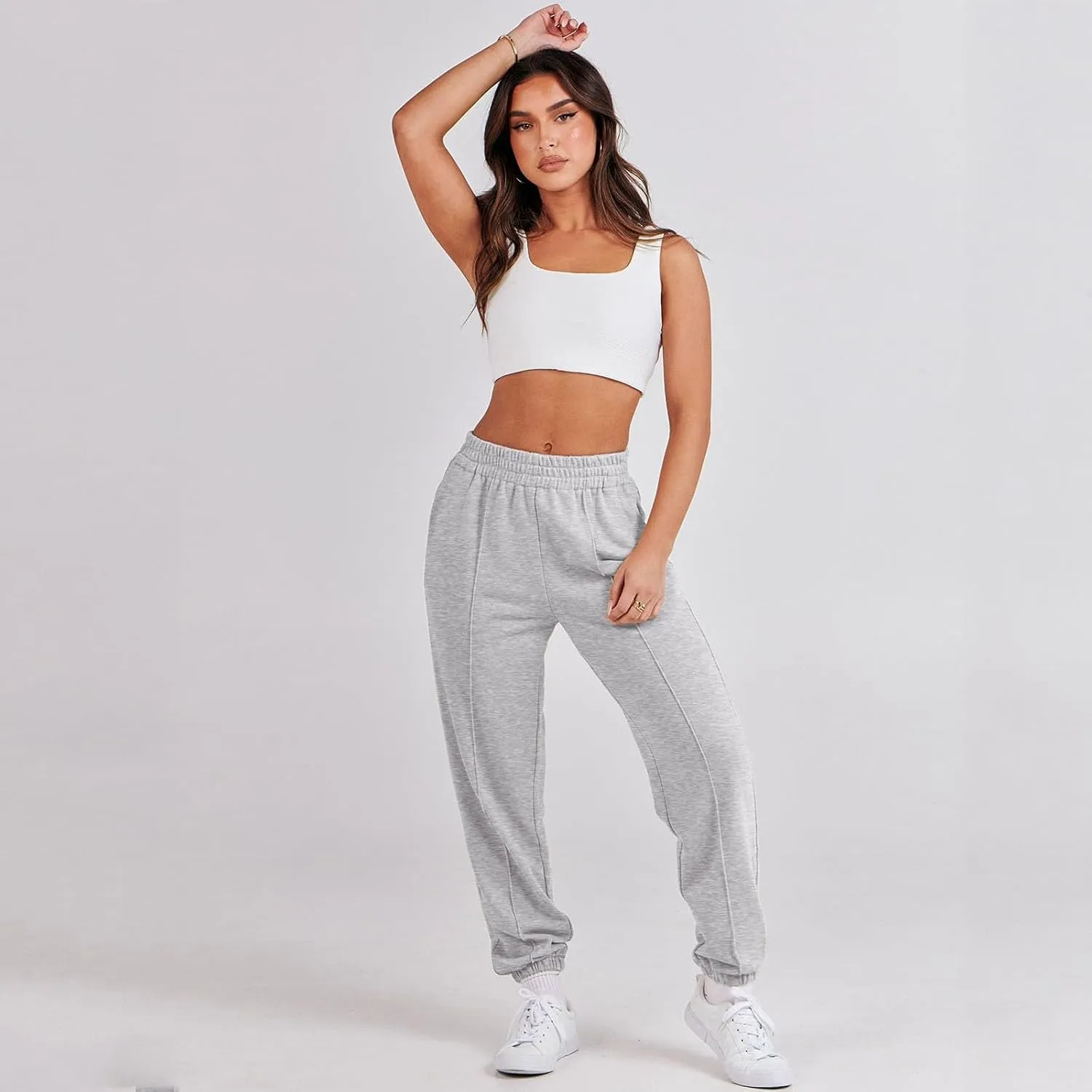 midelxp Womens Joggers Sweatpants with Pockets High Waisted Athletic Jogger Pants Baggy Lightweight Comfy Lounge Trousers