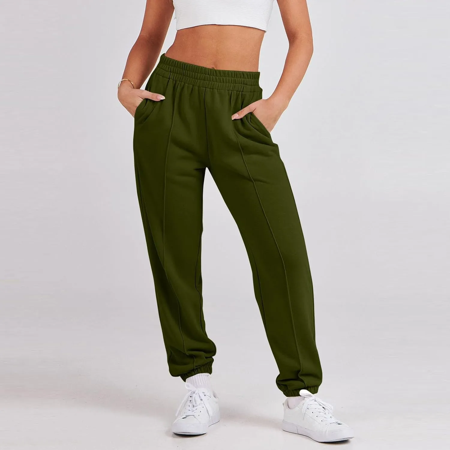 midelxp Womens Joggers Sweatpants with Pockets High Waisted Athletic Jogger Pants Baggy Lightweight Comfy Lounge Trousers
