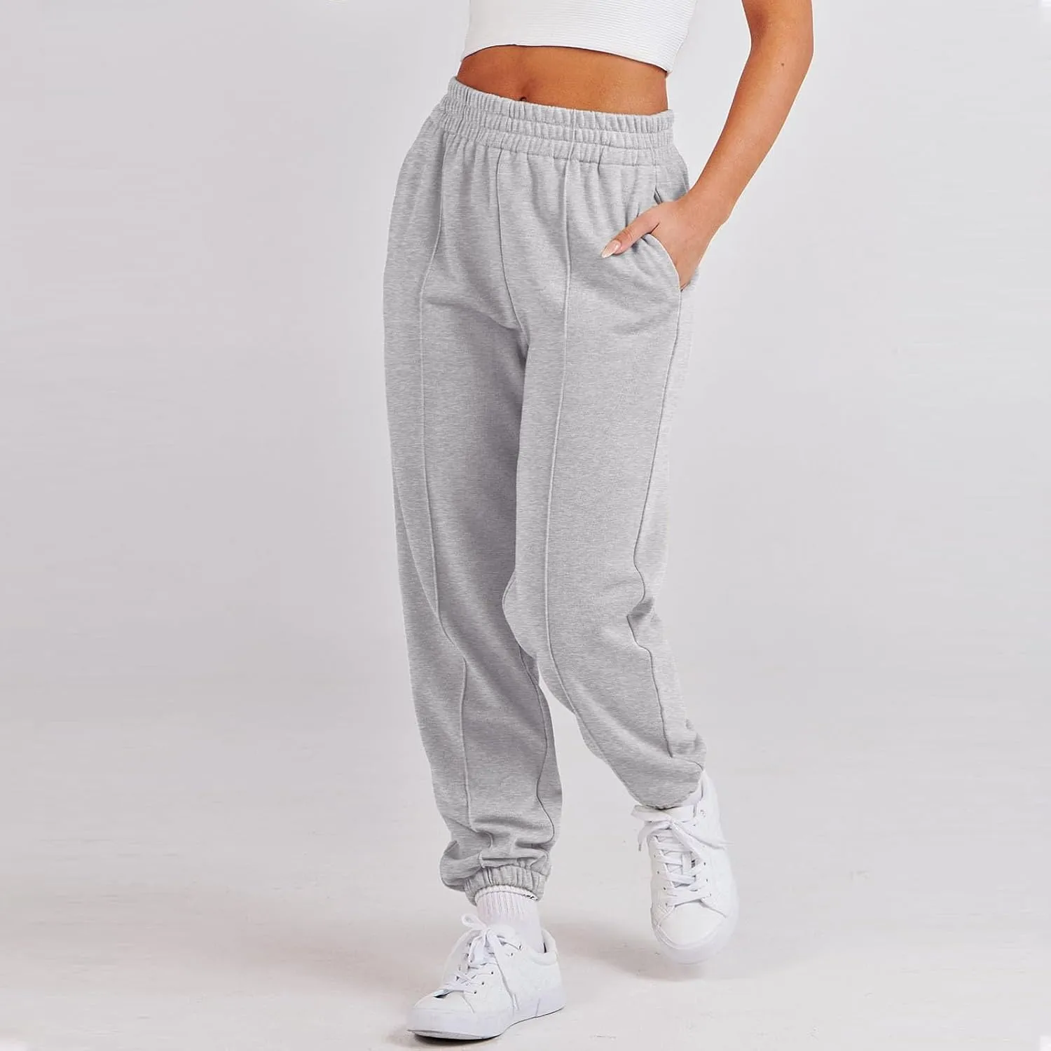 midelxp Womens Joggers Sweatpants with Pockets High Waisted Athletic Jogger Pants Baggy Lightweight Comfy Lounge Trousers