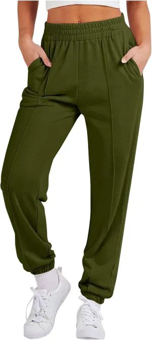 midelxp Womens Joggers Sweatpants with Pockets High Waisted Athletic Jogger Pants Baggy Lightweight Comfy Lounge Trousers