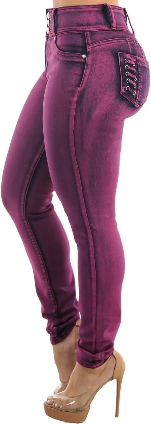 Moda Xpress High Waisted Butt Lifting Jeans for Women - Colombian Skinny Jeans Levanta Cola