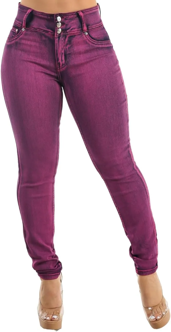 Moda Xpress High Waisted Butt Lifting Jeans for Women - Colombian Skinny Jeans Levanta Cola
