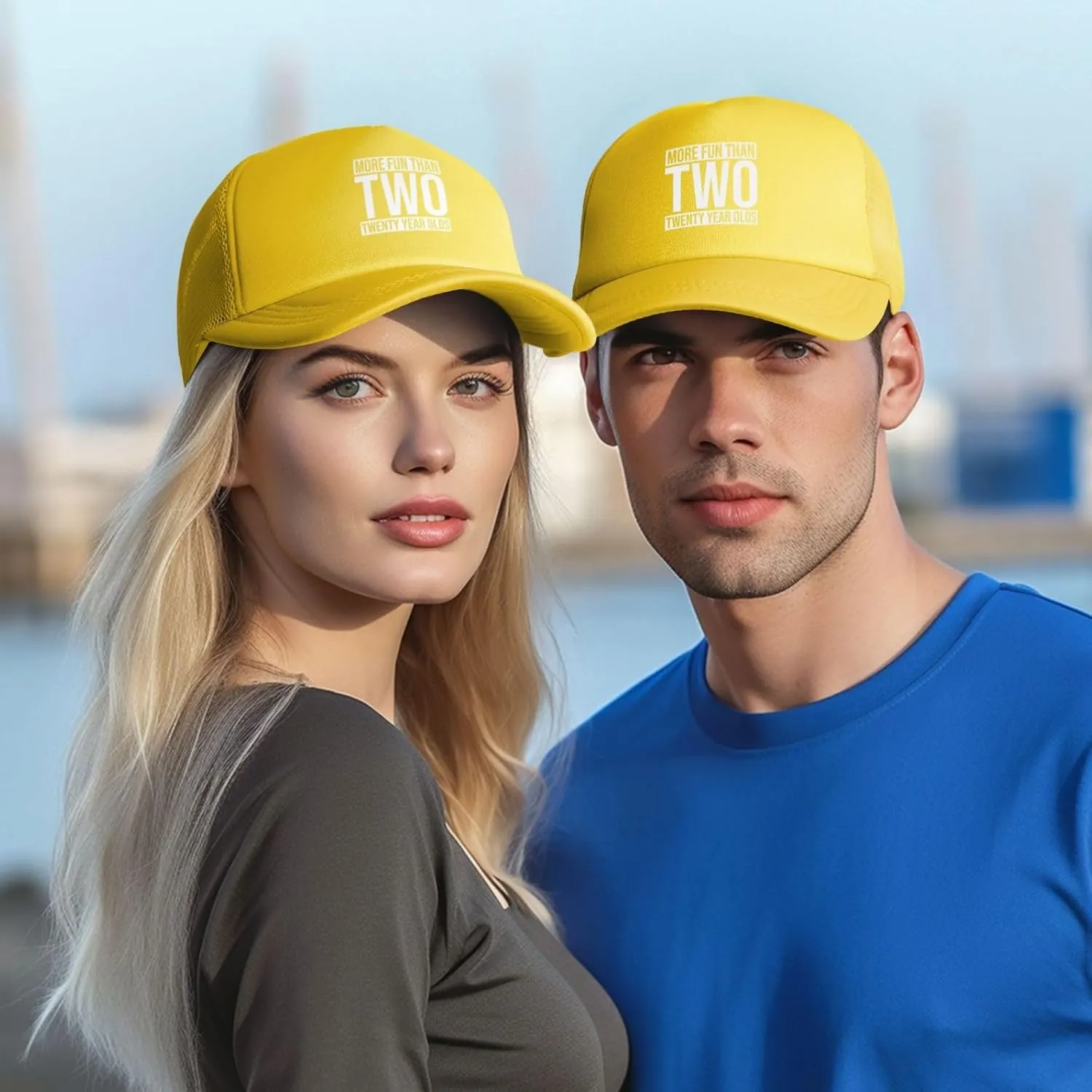 More Fun Than Two Twenty Year Olds Hats Classic Mesh Dad Hat for Men Women Adjustable Black Baseball Cap