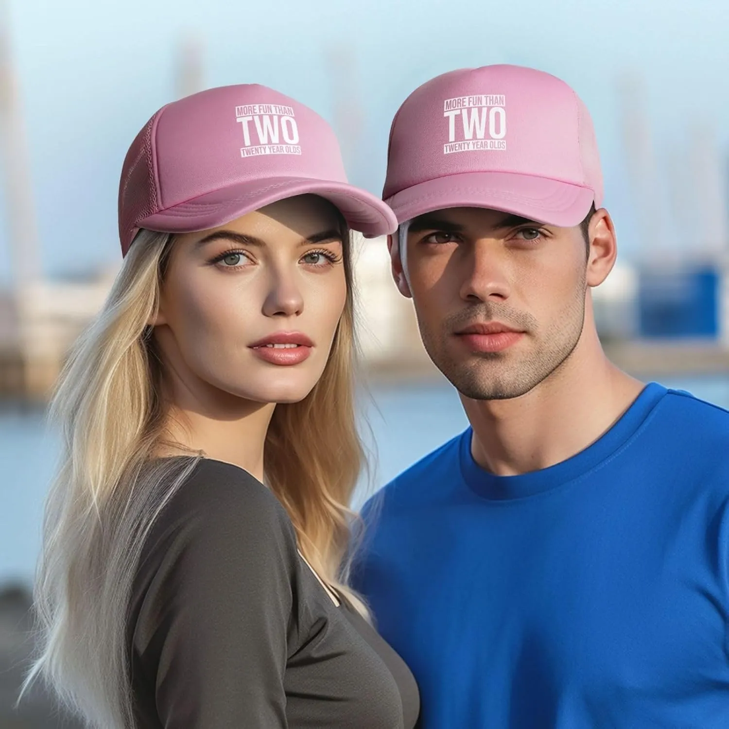 More Fun Than Two Twenty Year Olds Hats Classic Mesh Dad Hat for Men Women Adjustable Black Baseball Cap