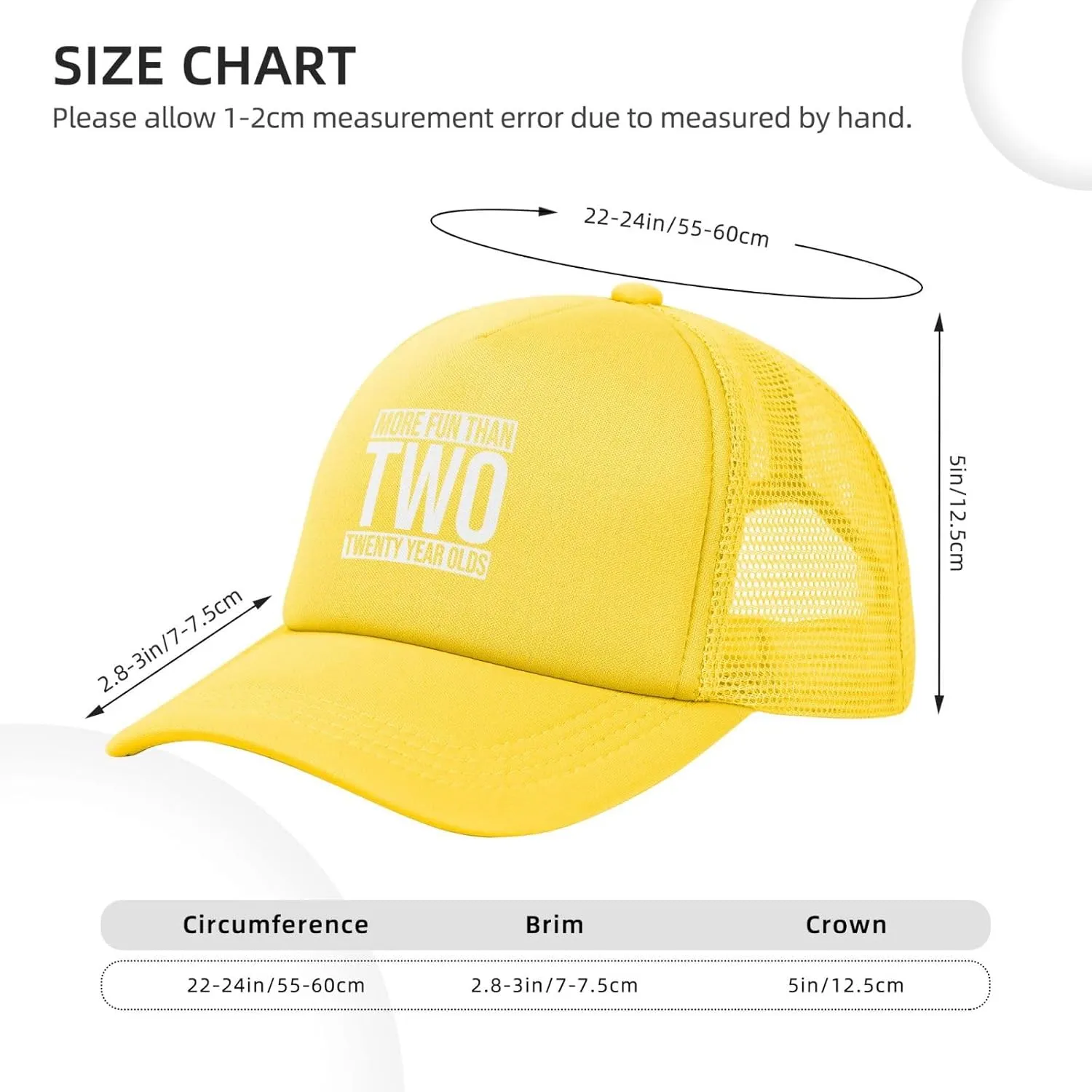 More Fun Than Two Twenty Year Olds Hats Classic Mesh Dad Hat for Men Women Adjustable Black Baseball Cap