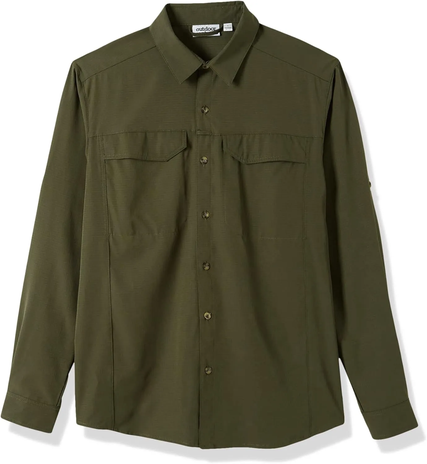 Outdoor Ventures Men's UPF 50  UV Sun Protection SPF Hiking Shirt Long Sleeve Lightweight Quick Dry for Safari Travel Fishing