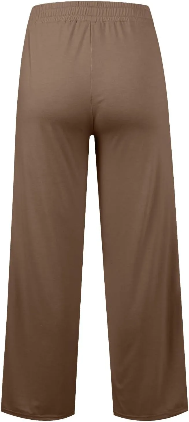 Oversized Sweatpants Women Baggy Lightweight Wide Leg Pants with Pockets Y2k High Waisted Flare Sweatpants Joggers