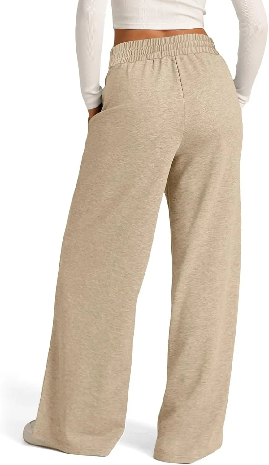Oversized Sweatpants Women Baggy Lightweight Wide Leg Pants with Pockets Y2k High Waisted Flare Sweatpants Joggers