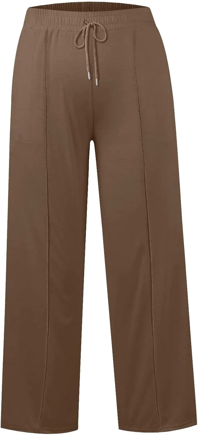 Oversized Sweatpants Women Baggy Lightweight Wide Leg Pants with Pockets Y2k High Waisted Flare Sweatpants Joggers