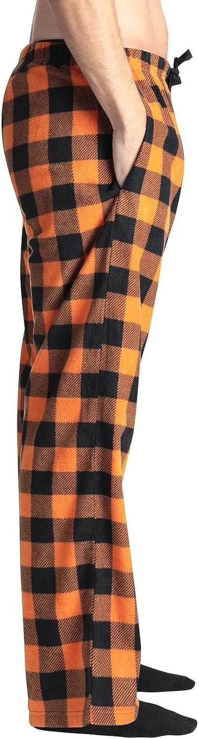 Pajama Pants for Men Buffalo Plaid Soft Lounge Bottoms Casual Stretch Wide Leg Pants Baggy Lightweight Comfy Sleepwear