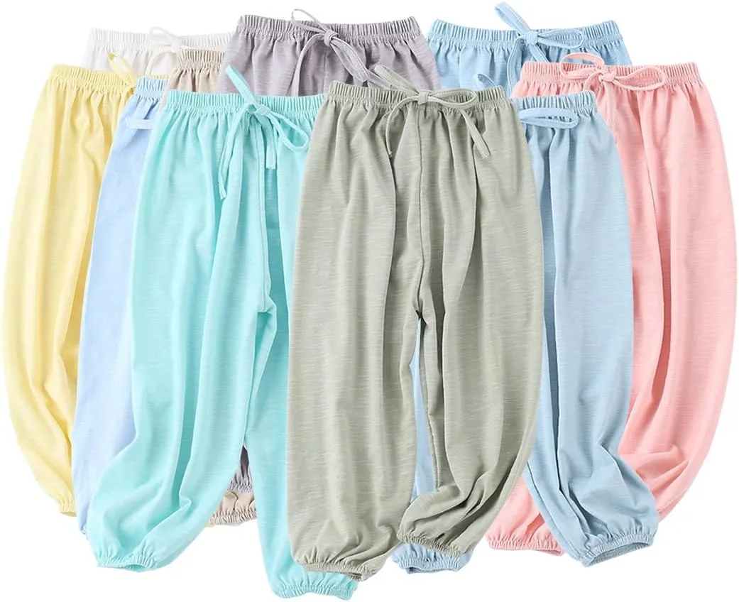 PAUBOLI Baby Long Bloomers Soft Cotton Harem Pants for Boys Girls 12M-7T