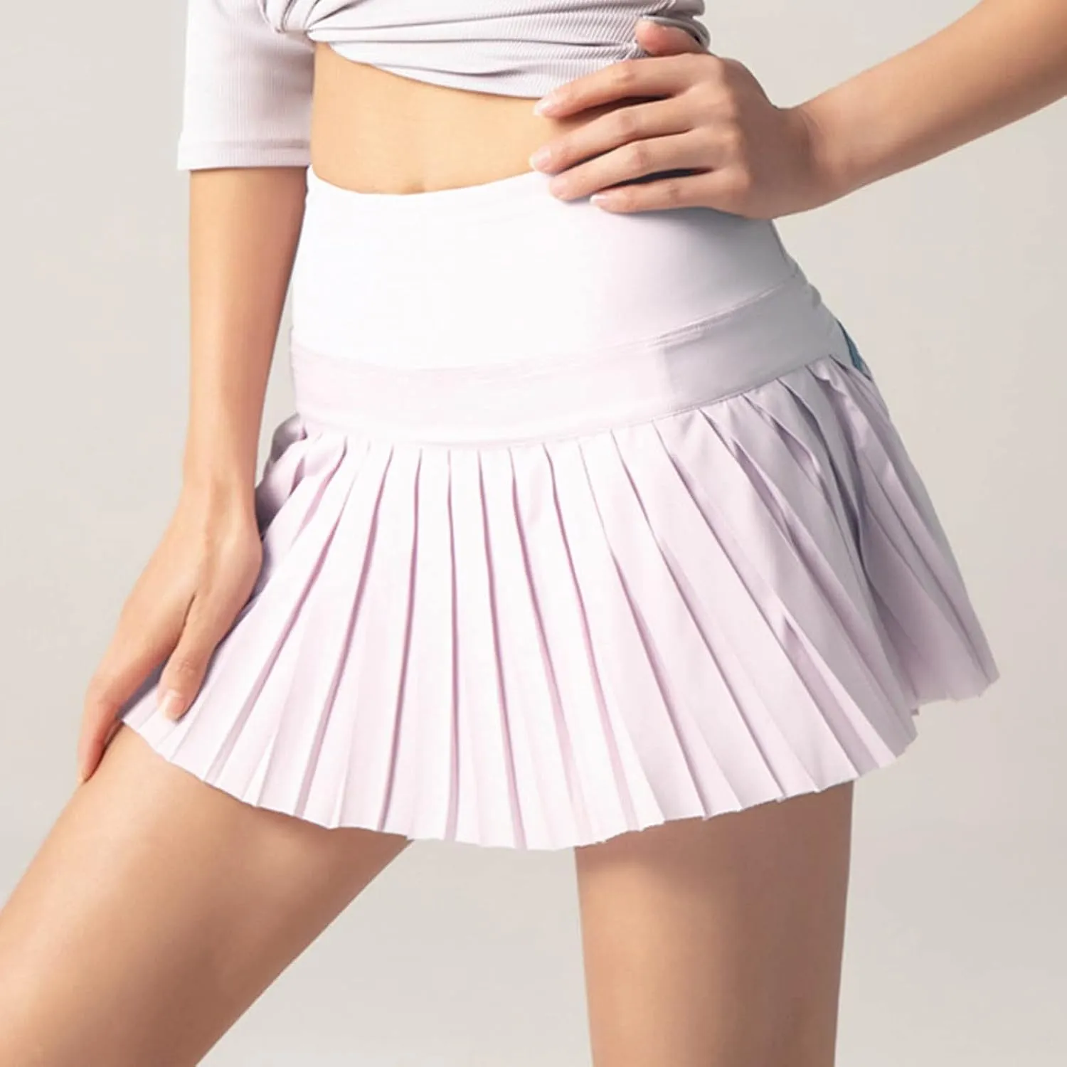 Pleated Mini Skirts for Women Plus Size Trendy Flowy Gym Yoga Shorts Workout Sweat Skort Cute Summer Sports Clothes