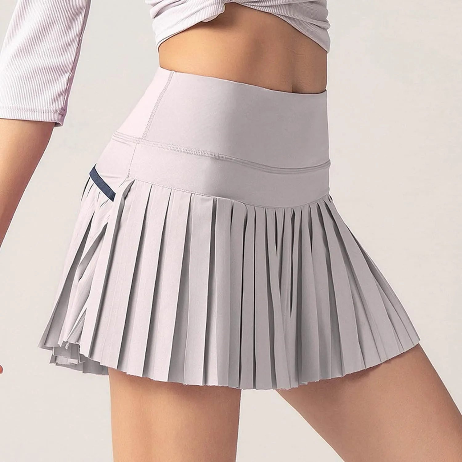 Pleated Mini Skirts for Women Plus Size Trendy Flowy Gym Yoga Shorts Workout Sweat Skort Cute Summer Sports Clothes