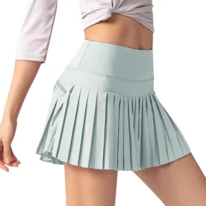 Pleated Mini Skirts for Women Plus Size Trendy Flowy Gym Yoga Shorts Workout Sweat Skort Cute Summer Sports Clothes