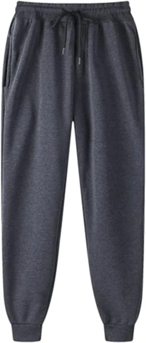 Plus Size Joggers for Women Elastic Waist Thick Casual Sweatpants Solid Athletic Workout Pants with Pockets