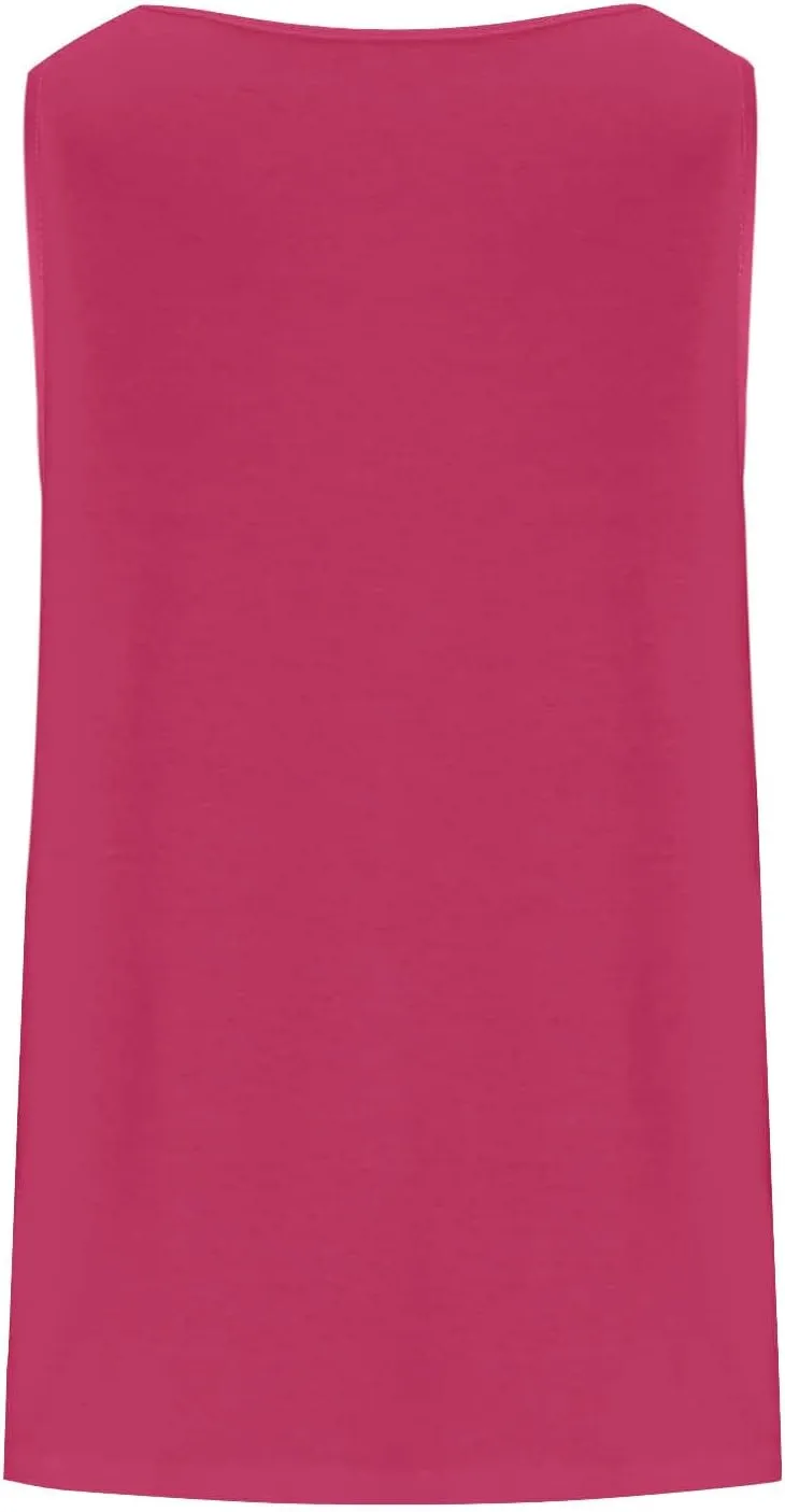 Plus Size Tank Tops Women Casual Summer Sleeveless Tee Round-Neck Pleated T Shirt Loose Flowy Shirts Blouses Tee L-5XL