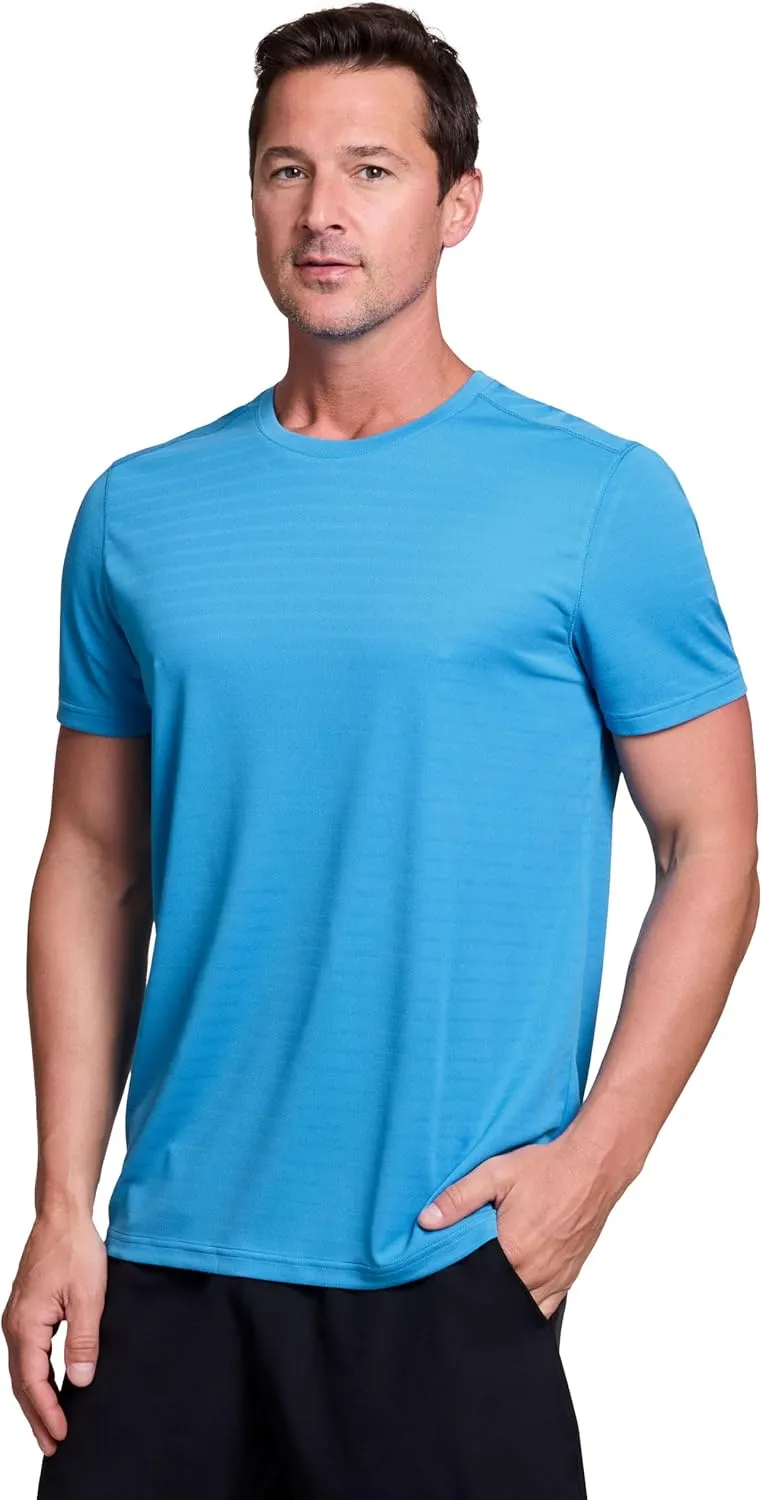 RBX Active Men's Athletic Performance Workout Gym Running Short Sleeve Crewneck T-Shirt