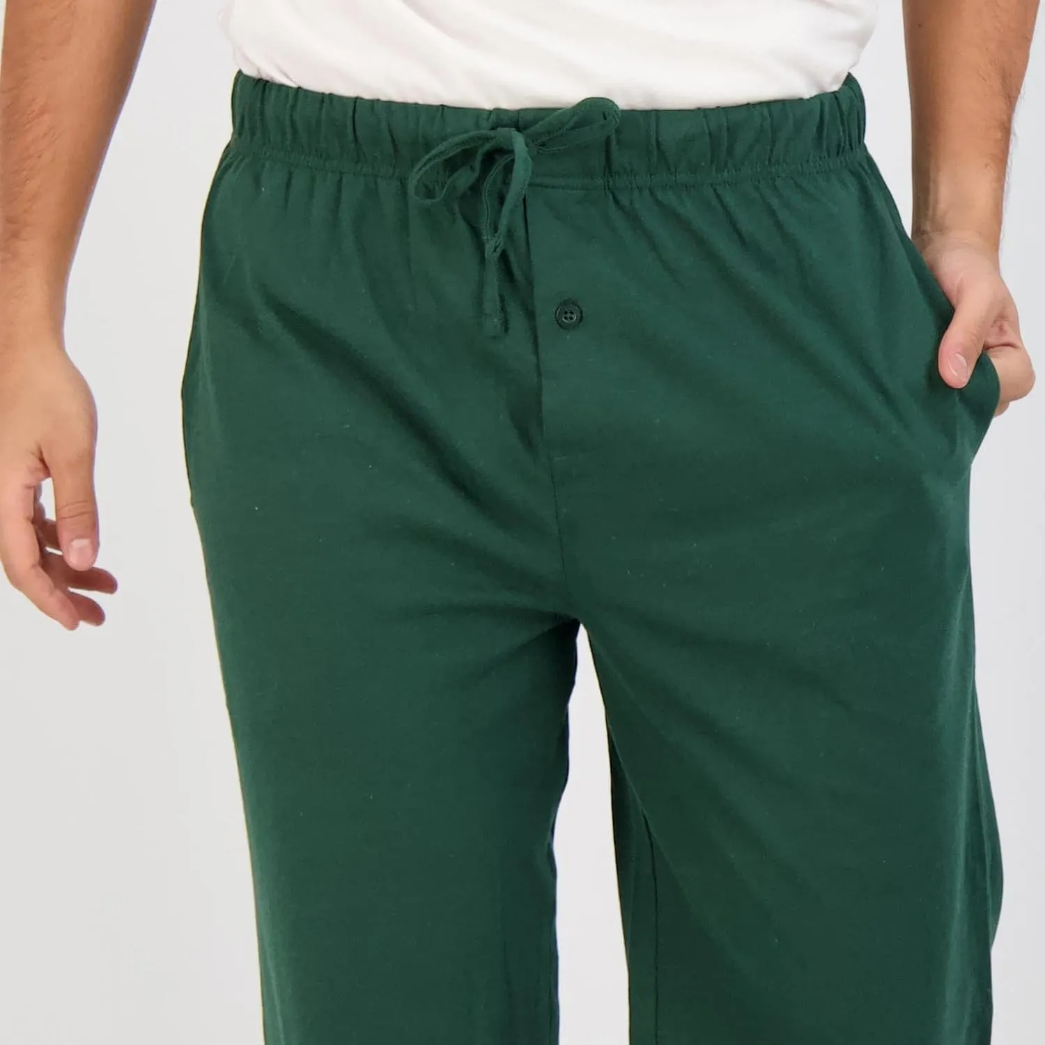 Real Essentials 3 Pack: Men's Pajama Pants - Knit Cotton Flannel Plaid Lounge Bottoms (Available In Big & Tall)