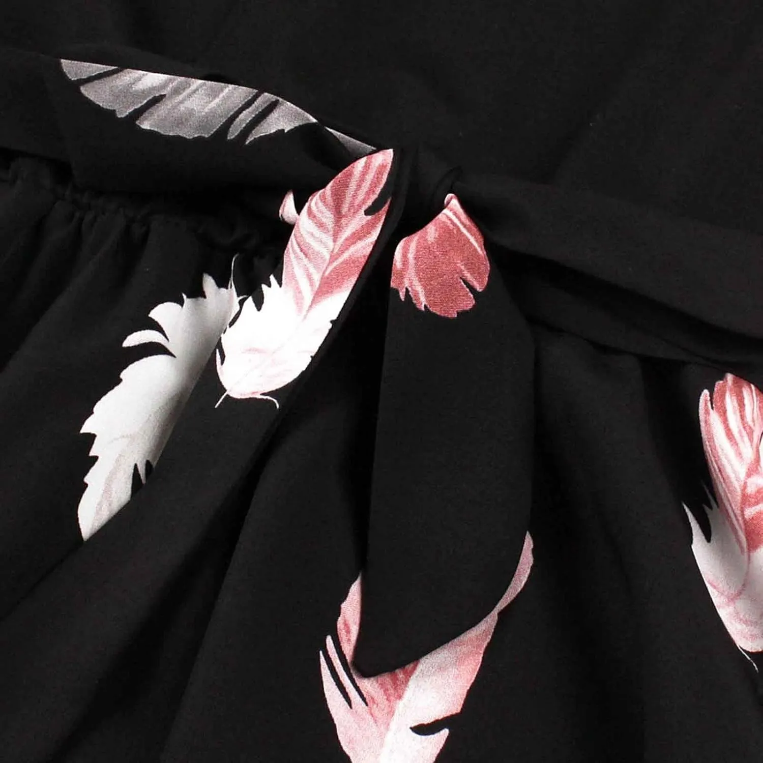 Retro Dress for Women Sleeveless Crew Neck Patchwork Dresses Hepburn Cocktail Party Swing A-Line Floral Print Dress