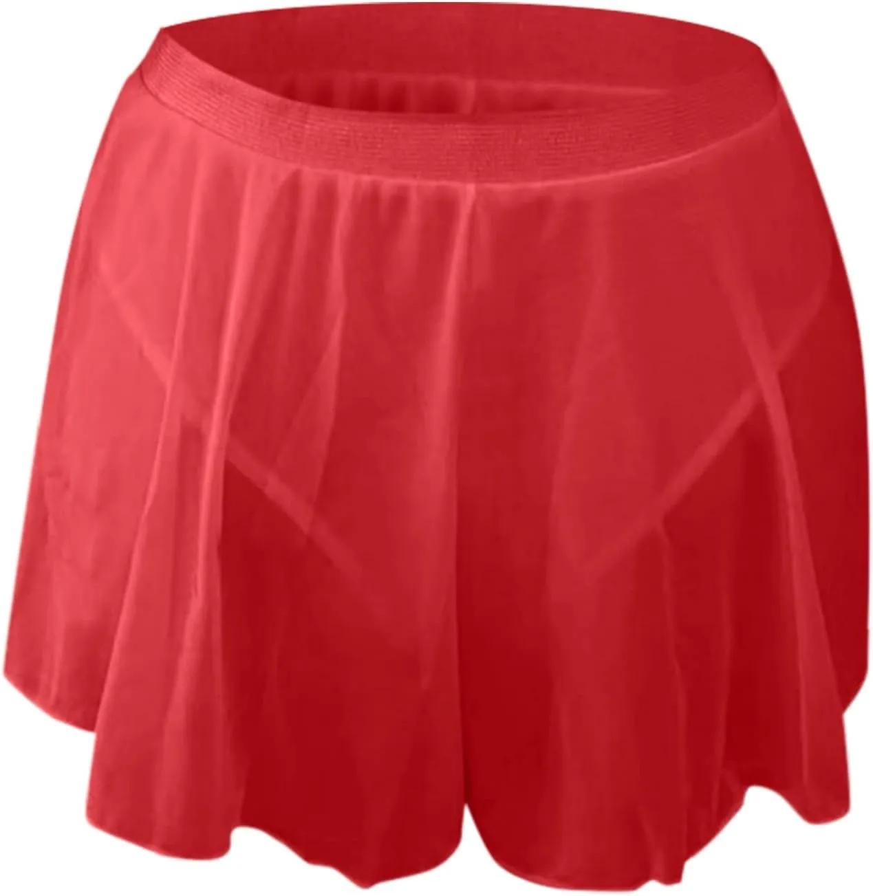 Ruffle Lingerie Skirts for Women Pleated Mini Skirt with Panties Sexy High Waist Micro Dress See Through Clubwear