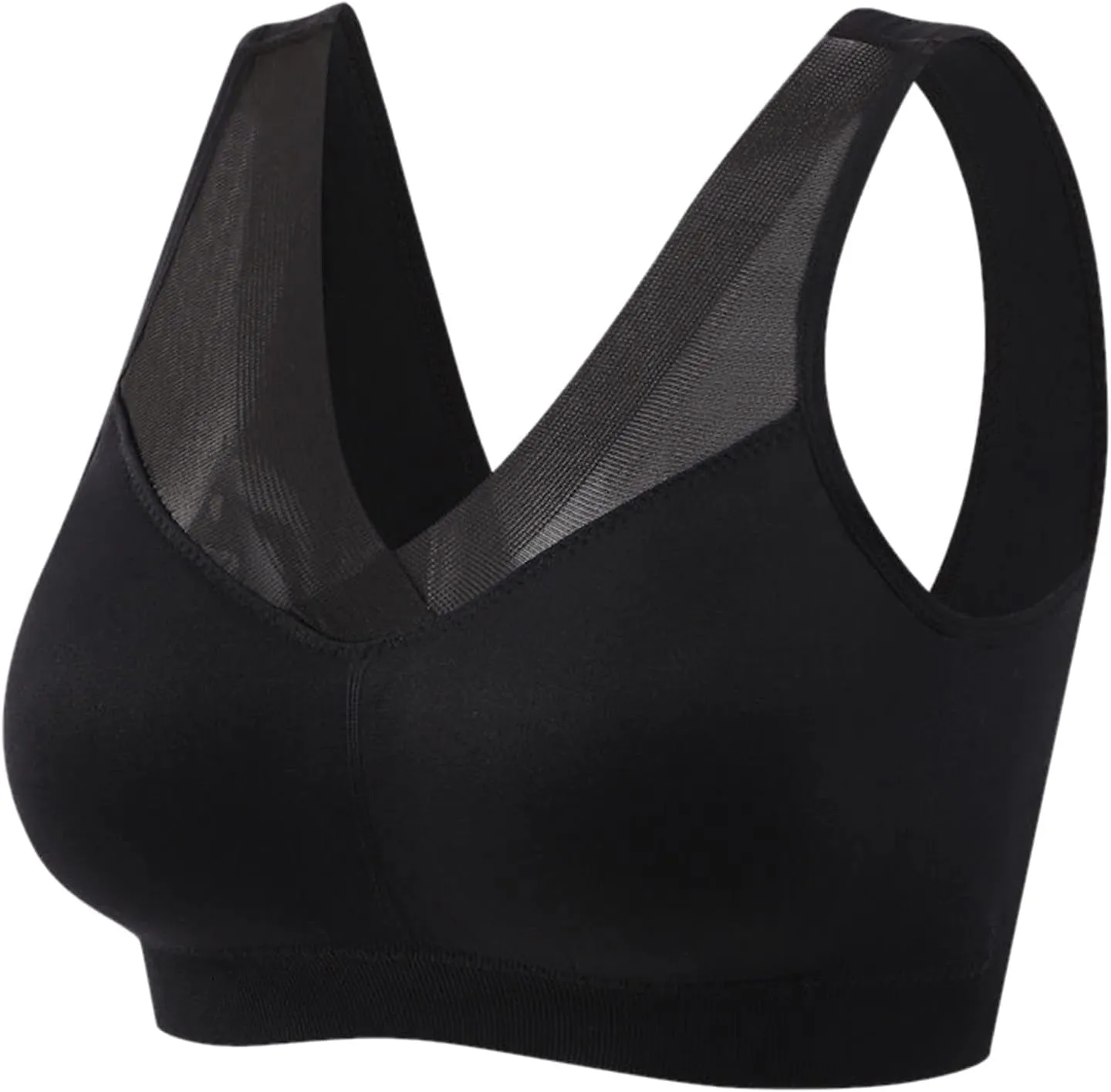 Seamless Bra for Seniors Anti Sagging No Underwire Posture Correcting Bras Plus Size Ice Silk Gathering Bra 2025