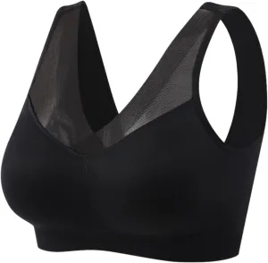 Seamless Bra for Seniors Anti Sagging No Underwire Posture Correcting Bras Plus Size Ice Silk Gathering Bra 2025