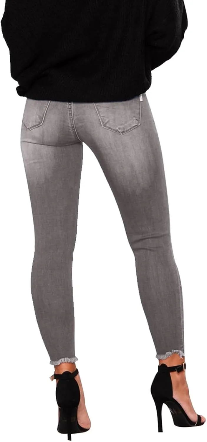 Skinny Jeans for Women High Waisted Ripped Stretchy Jeans Tummy Control Distressed Jeans Destroyed Denim Jeggings