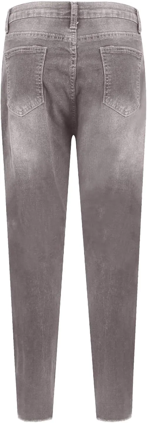 Skinny Jeans for Women High Waisted Ripped Stretchy Jeans Tummy Control Distressed Jeans Destroyed Denim Jeggings