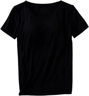 Sleep Shirts for Women - Pajama Tops for Women,Modal Round Neck Solid Color Pajamas Top