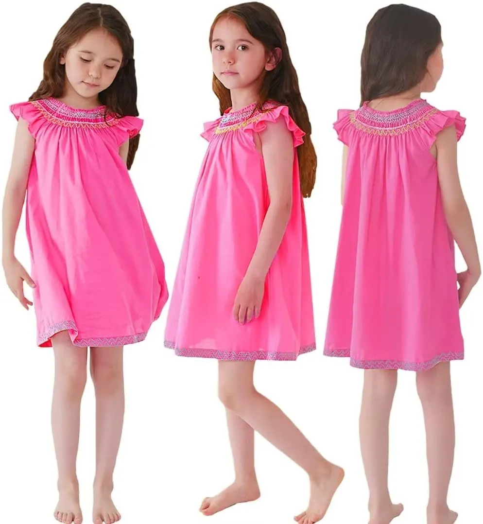 Smocked Dresses with Bloomers Set, Soft Cotton Vintage Dress (Baby,Toddler,Kids)