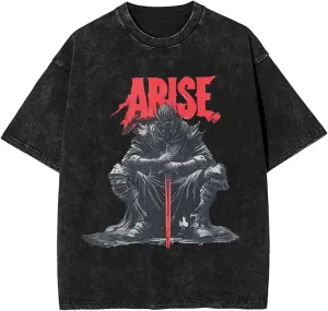 Solo Music Leveling Mans Soft Cotton Short Sleeved T-Shirt O Neck Casual Comfort Fashion Tee Shirts