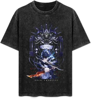 Solo Music Leveling Men Soft Cotton Short Sleeved T-Shirts Crew Neck Casual Comfort Cool Tee Shirts