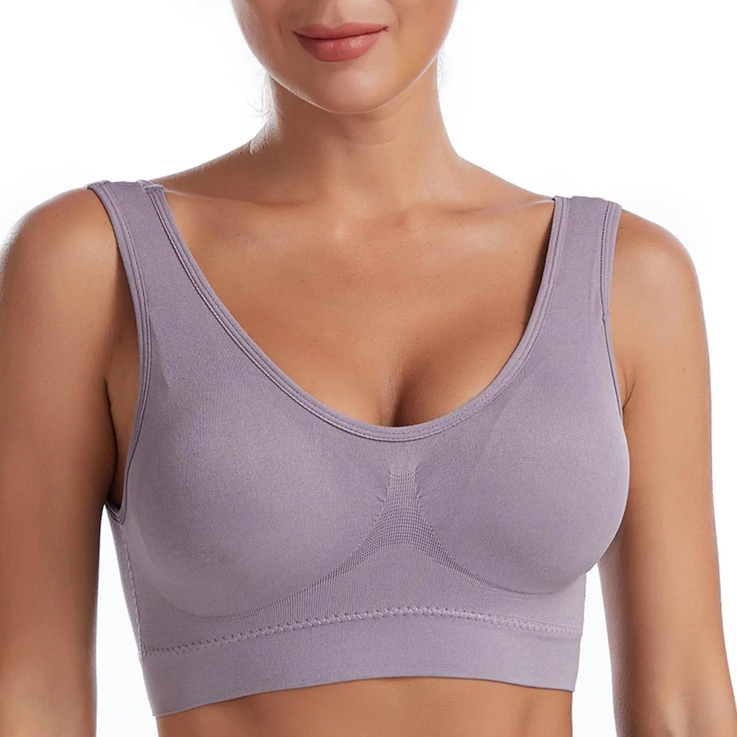Sports Bra for Women Sweat-Free Mesh Shaping Bra Breathable Cool Liftup Air Bra Seamless Wireless Cooling Comfort Bra
