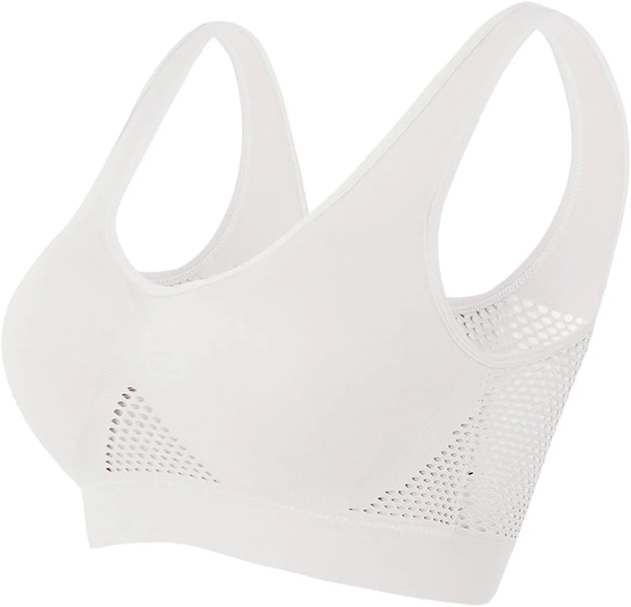 Sports Bra for Women Sweat-Free Mesh Shaping Bra Breathable Cool Liftup Air Bra Seamless Wireless Cooling Comfort Bra
