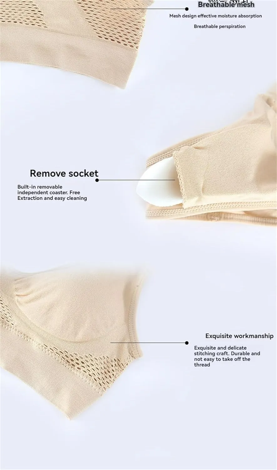 Sports Bras for Women 2025 Cool Liftup Air Bra Summer Ultra-Thin Comfort Mesh Sports Bra Anti-Sagging Breasts Bras