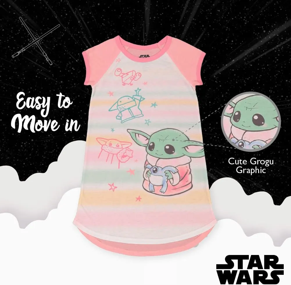 STAR WARS Girls' 2-Piece Loose-fit Pajama Set, Soft & Cute for Kids