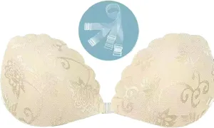 Strapless Sticky Bra Invisible Sticky Boobs Silicone Adhesive Bra Backless Pushup Lift Bra for Everyday Comfort