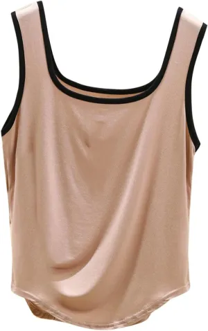 Summer Modal Casual Tank Tops for Women, Loose Breathable Outdoor Running Workout Sleeveless Shirts with Curved Hem
