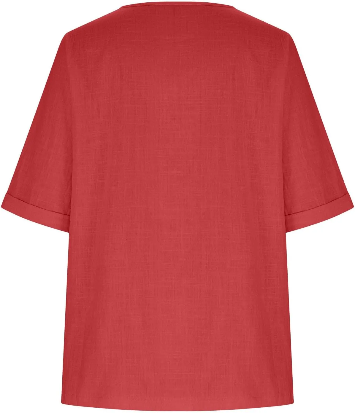Summer Tops for Women Trendy 2025 Dressy Casual Scoop Neck Women's Linen Blend Shirts Short Sleeve Loose Fit