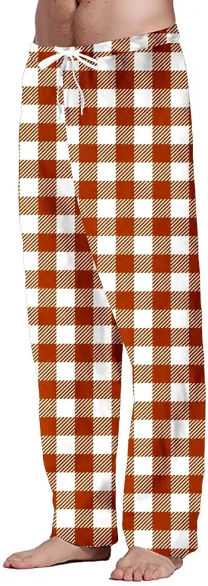 Sweatpants for Men Tapered Fashion Men's Casual Plaid Loose Sports Plaid Pajama Pants Pants Lightweight Workout