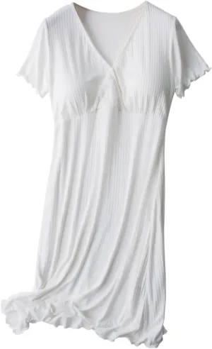 TANGNADE Nursing Dress Maternity Nightgown Sleepwear for Breastfeeding Maternity Dress Comfy Loungewear for Pregnancy