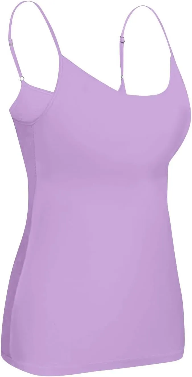 Tank Top with Built in Bra for Women 2025 Summer Basic Padded Tanktops Workout Yoga Shirts