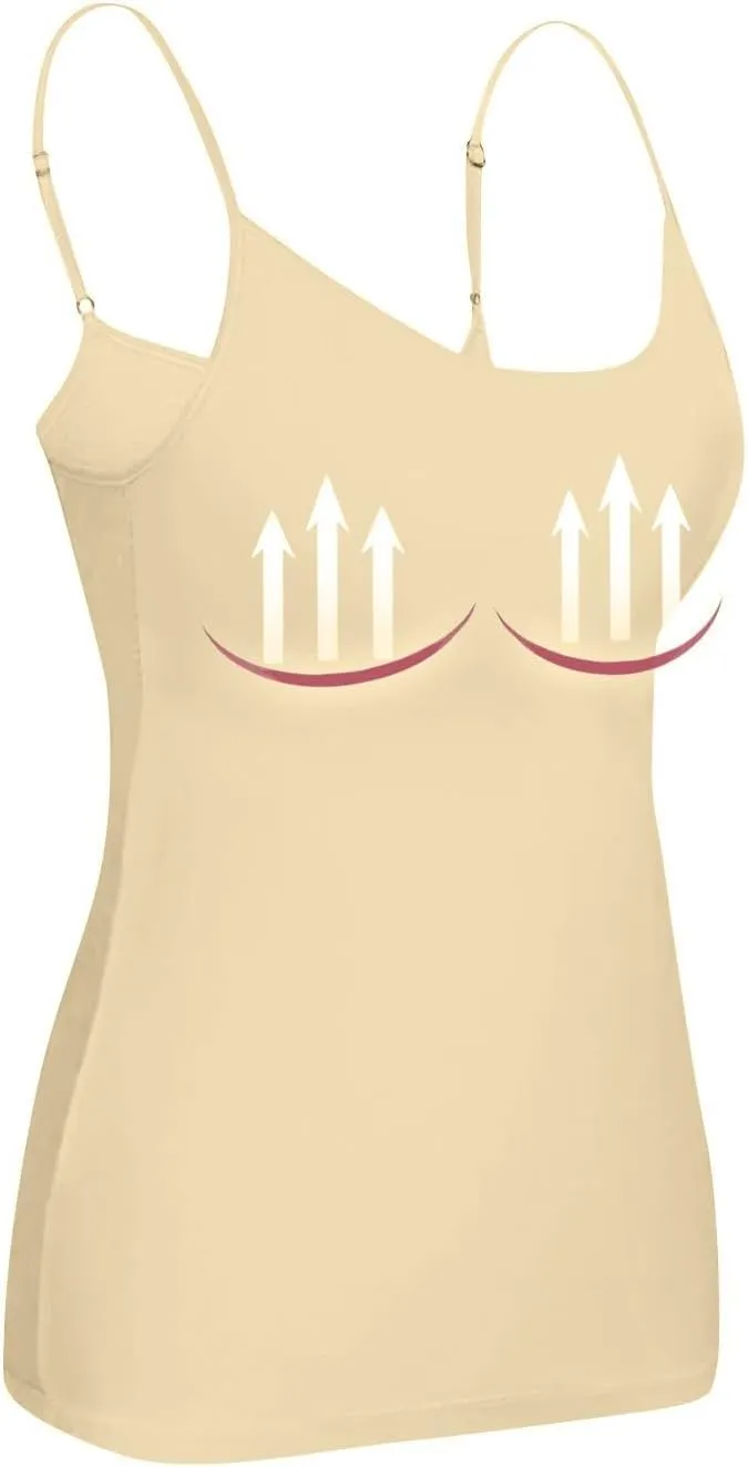 Tank Top with Built in Bra for Women 2025 Summer Basic Padded Tanktops Workout Yoga Shirts