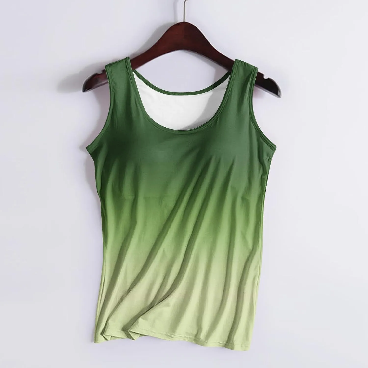 Tank Top with Built in Bra for Women Summer Lightweight Sleeveless Shirts Casual Basic Camisole Undershirts